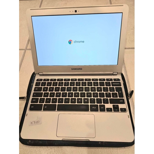 659 - SAMSUNG CHROMEBOOK, SPEC UNKNOWN, DATE OF MANUFACTURE DEC 2013 WITH CHARGER & CARRY CASE