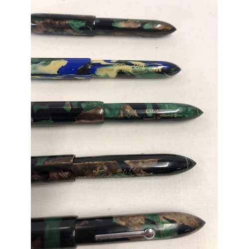 768 - SILK FOUNTAIN PENS (4) & 2 MORE A/F