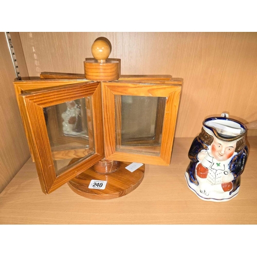 240 - TOBY JUG & A PINE PHOTO REVOLVING FRAME