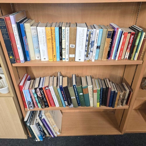 245 - 2 AND HALF SHELVES OF VARIOUS HARDBACK BOOKS