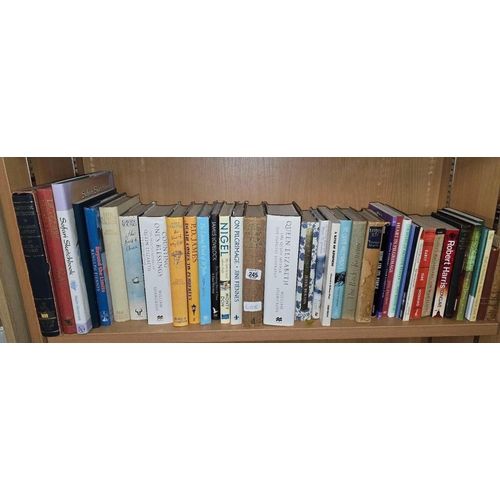 245 - 2 AND HALF SHELVES OF VARIOUS HARDBACK BOOKS