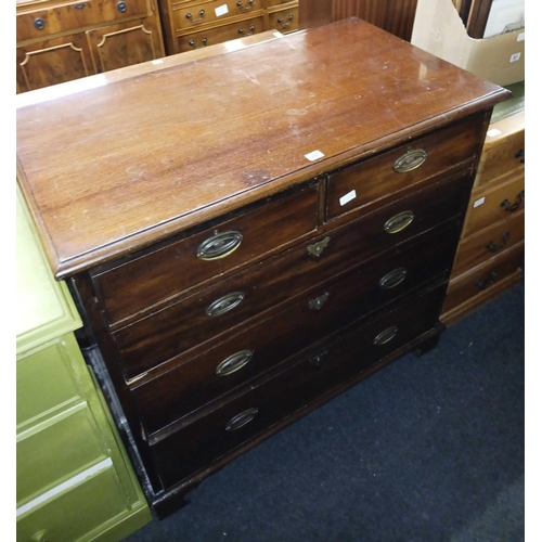 318 - MAHOGANY CHEST OF 5 DRAWERS