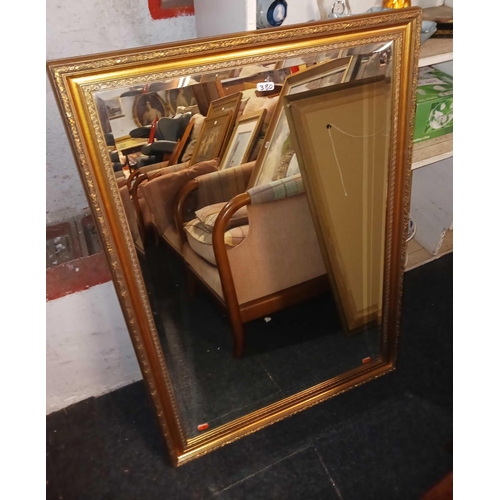 380 - GILT FRAMED BEVELLED EDGE MIRROR (2)