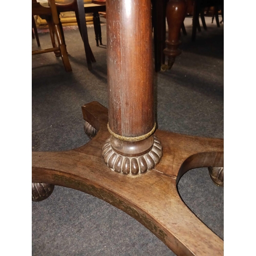 450 - OVAL INLAID FADED MAHOGANY CENTRE TABLE