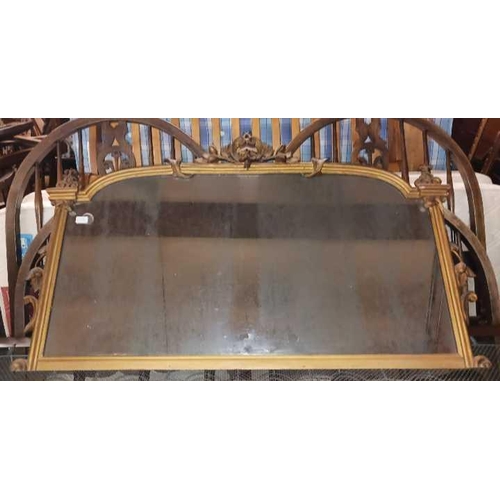 453 - LARGE GILT EDGE OVER MANTEL MIRROR