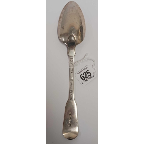 625 - EXETER SILVER TABLE SPOON 1817 BY GEORGE FERRIS, 57g