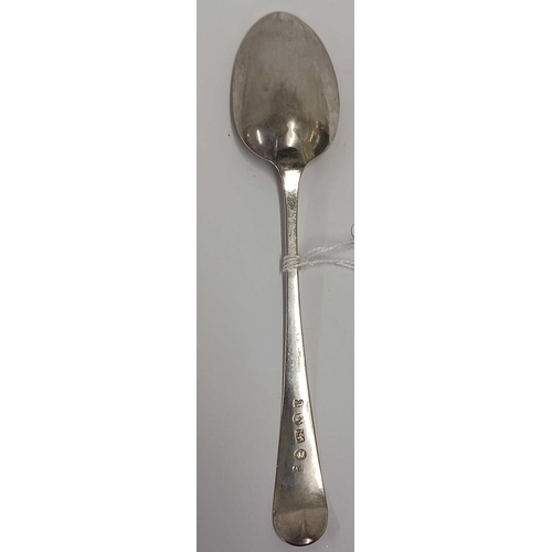 630 - EXETER SILVER TABLE SPOON 1792 BY RICHARD FERRIS, 53g