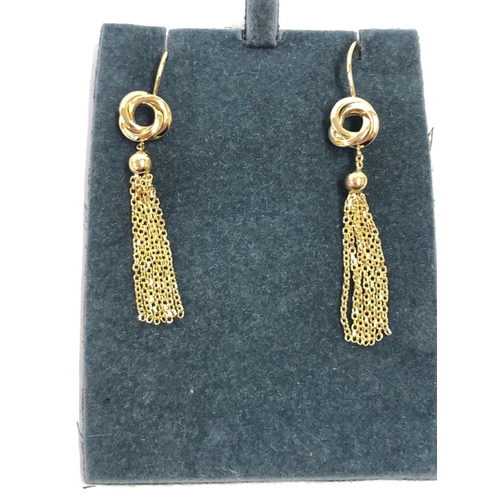 740 - 9ct GOLD TASSEL EARRINGS