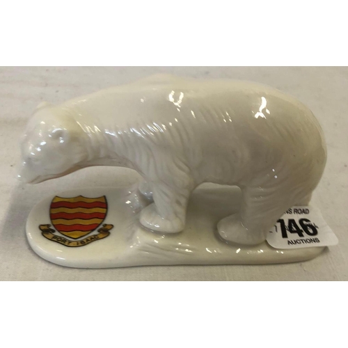 746 - RARE 'GOSS' CRESTED CHINA POLAR BEAR, PORT ISSAC CREST