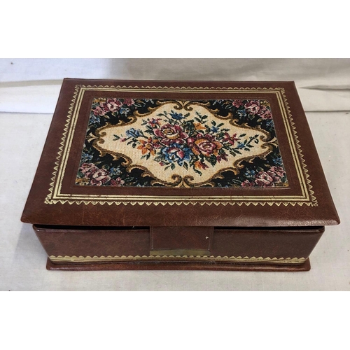 750 - SMALL JEWELLERY BOX & CONTENTS