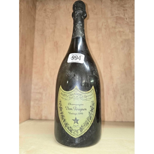 994 - ONE BOTTLE OF DOM PERIGNON VINTAGE 1996 CHAMPAGNE