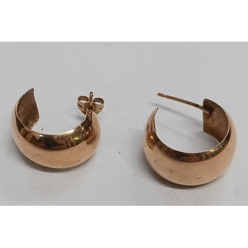 1060 - A PAIR OF 9ct EARRINGS, 1.9g