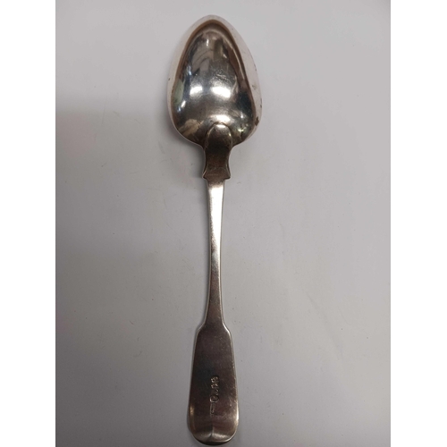 1063 - A GEORGIAN SILVER SCOTTISH TABLE SPOON, GLASGOW BY D McD