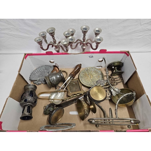 1128 - MISC PLATED, BRASS ITEMS ETC