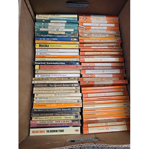 118 - 2 CARTONS OF MAINLY VINTAGE AGATHA CHRISTIE PAPERBACK BOOKS