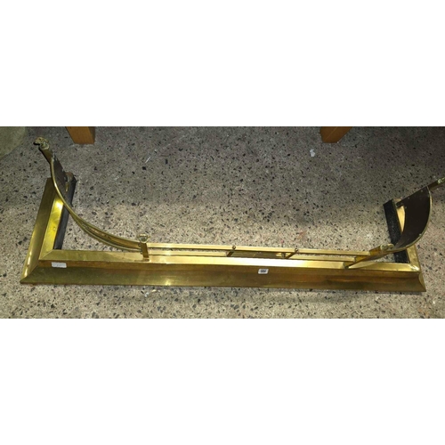 184 - BRASS FIRE SURROUND 3ft 10'' WIDE INSIDE MEASUREMENT