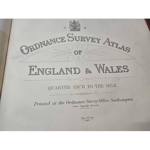 197 - 2 CARTONS OF MISC HARDBACK BOOKS, OLD DIRECTORIES & THE ORDNANCE SURVEY ATLAS OF ENGLAND & WALES