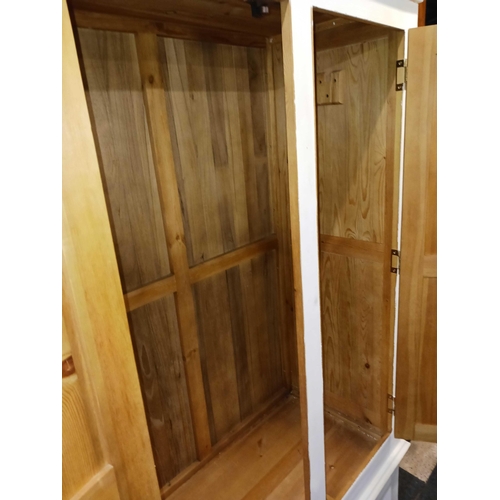 272 - PAINTED PINE WARDROBE WITH DRAWER 80'' HIGH X 41'' WIDE X 20.5'' DEPTH