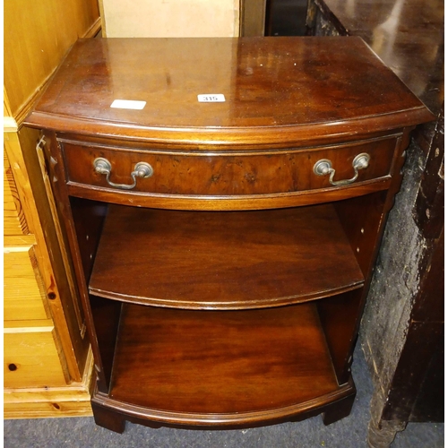 315 - BOW FRONT CHEST WITH DRAWER  DISPLAY SPACE UNDERNEATH