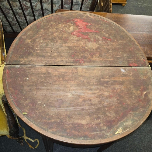 440 - MAHOGANY GEORGIAN HALF MOON CARD TABLE