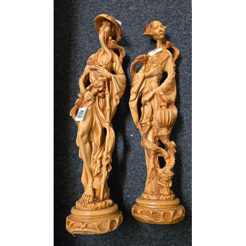 453 - PAIR OF ORIENTAL FIGURES A/F