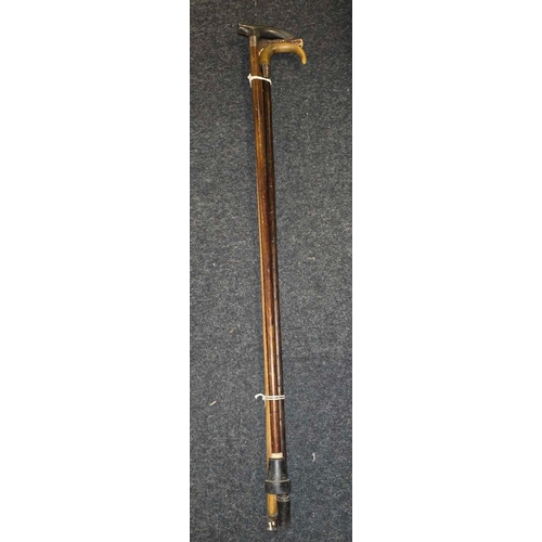 477 - 3 WALKING CANES, WE POSSIBLY SILVER BANDING