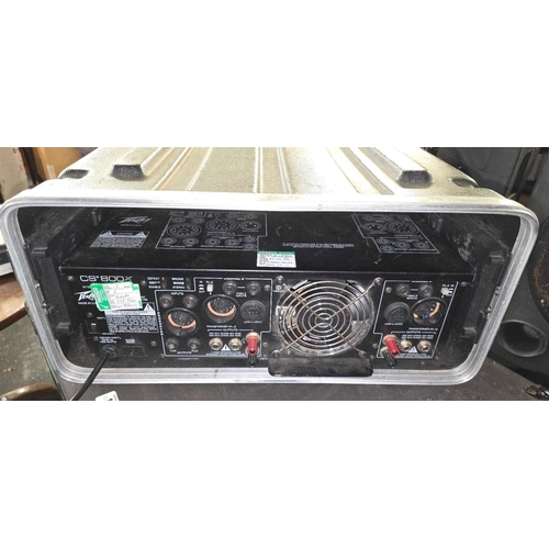 6 - PEAVEY CS800X PRO STEREO POWER AMPLIFIER, 600 WATTS RMS PER CHANNEL, IN SKB FLIGHT CASE