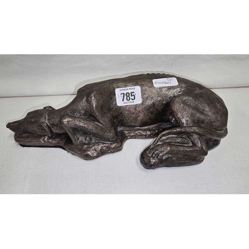 785 - BRONZE TYPE MODEL OF A GREYHOUND