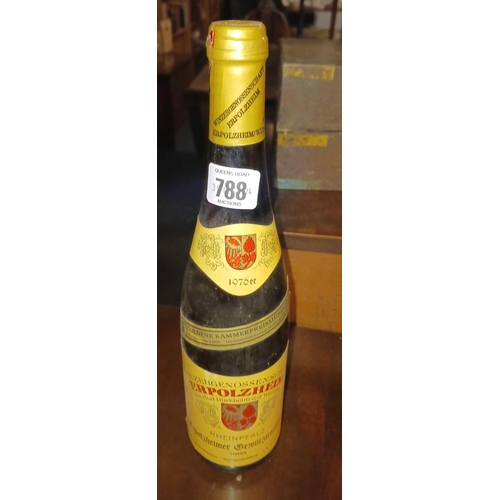 788 - ONE BOTTLE OF 1976 ESTATE BOTTLED  GEWURTZTRAMINER AUSLESE