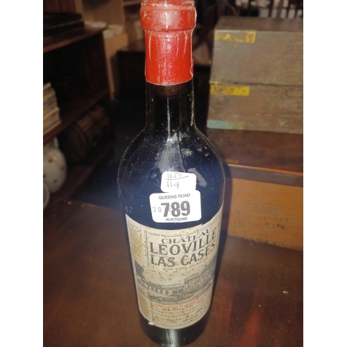 789 - 1 BOTTLE OF CHATEAU LEOVILLE LA CASES BORDEAUX. VINTAGE 1957