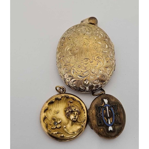 923 - 3 OLD LOCKETS