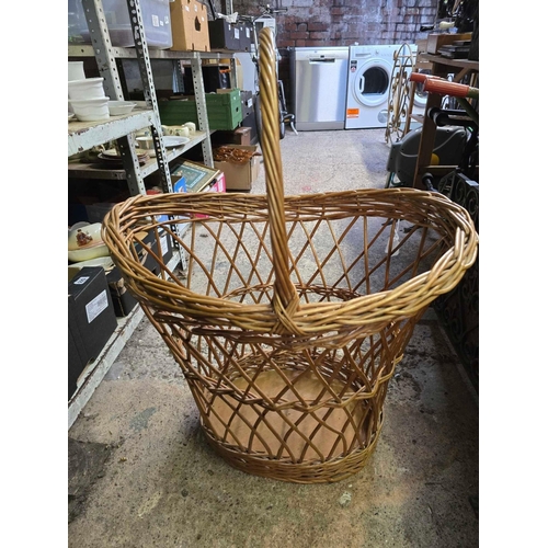 214 - LARGE WICKER BASKET