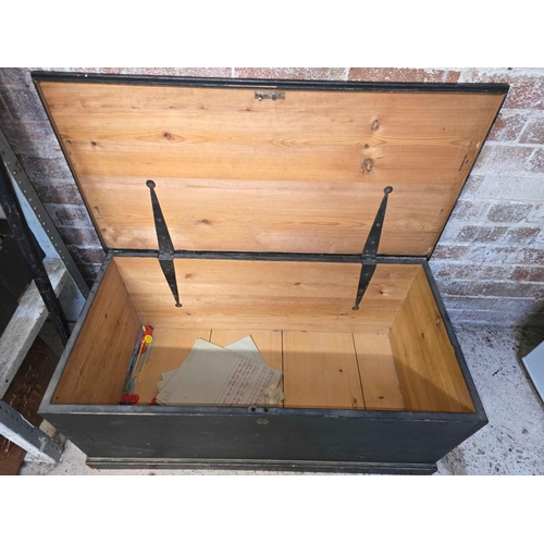 235 - BLACK PAINTED WOOD UNIFORM CHEST