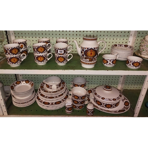 488 - 2 SHELVES OF MID WINTER DINNER WARE