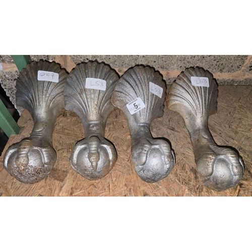 5 - CAST IRON BALL & CLAW BATH FEET (4)