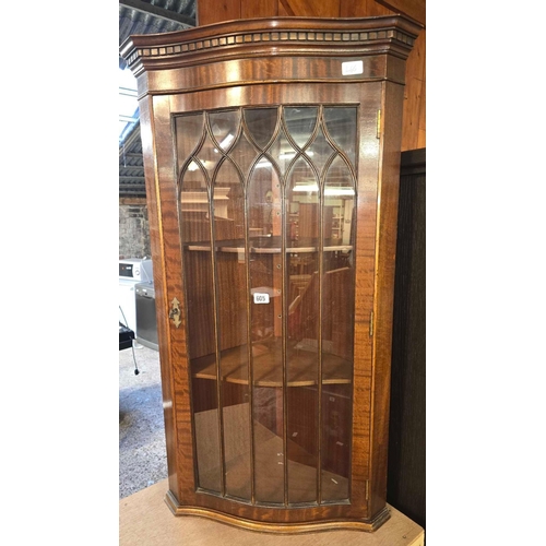 605 - REPRODUCTION GLAZED CORNER CABINET