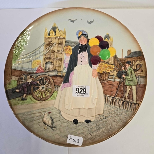 929 - ROYAL DOULTON DECORATIVE PLATE BIDDY PENNY FARTHING D6666