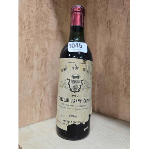 1045 - HALF BOTTLE OF 1962 CHATEAU FRANC CAPET RED WINE