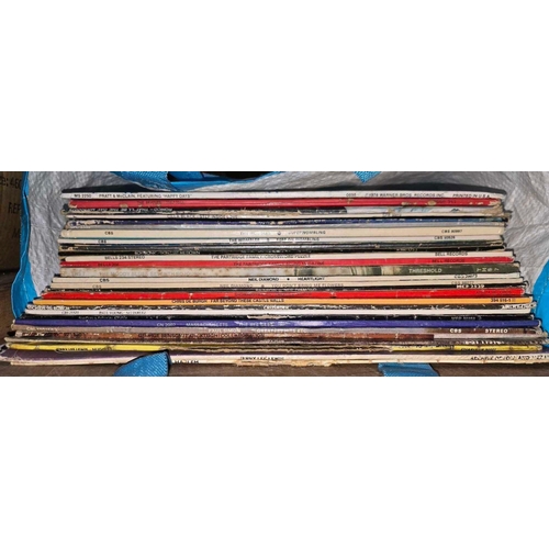 123 - BAG OF MISC LP RECORDS INCL; NEIL DIAMOND, JERRY LEE LEWIS & THE WOMBLES