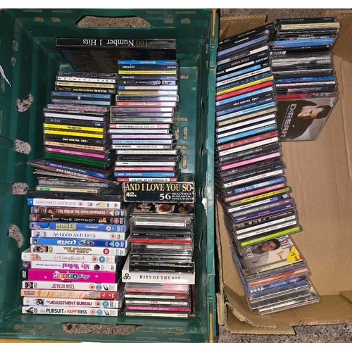 130 - 2 BOXES OF CD'S & A BOX OF DVD'S