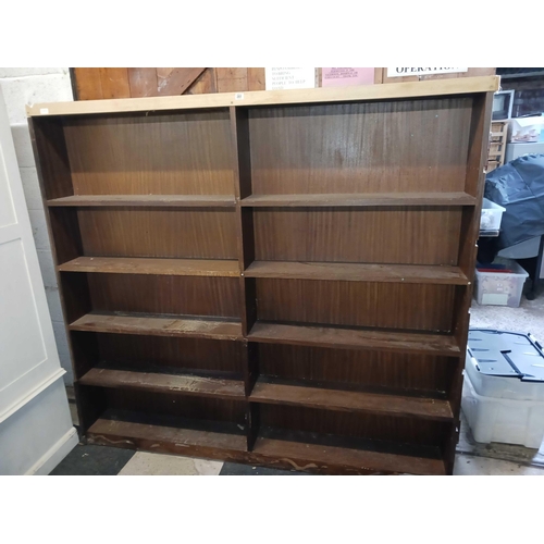 281 - LARGE BOOKCASE 67'' HIGH X 6ft LONG X 8.5'' DEEP