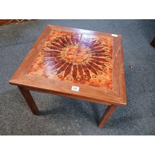 334 - TILE TOP REPRODUCTION TABLE