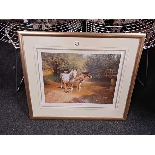 340 - F/G PRINT TITLES BY STILL WATERS, F/G PICTURE OF STONEHENGE & A F/G AERIAL PICTURE OF A FARMYARD