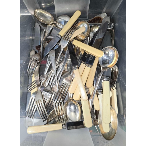 35 - TUB OF MISC CUTLERY