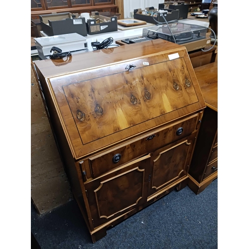 363 - REPRODUCTION HI-FI CABINET WITH IMITATION DRAWERS & REPRODUCTION BUREAU