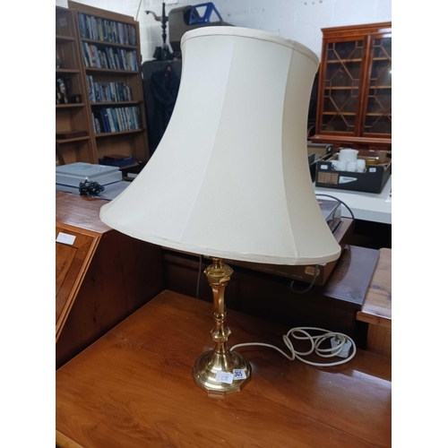 365 - BRASS TABLE LAMP & SHADE