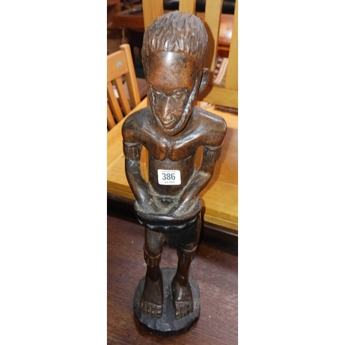 386 - AFRICAN CARVING OF A MAN