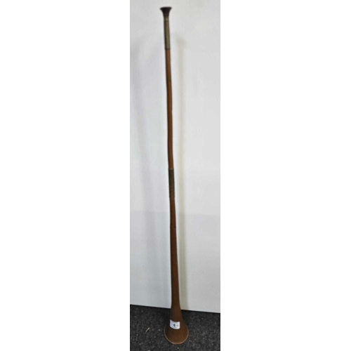 4 - BRASS & COPPER HORN, 33'' LONG