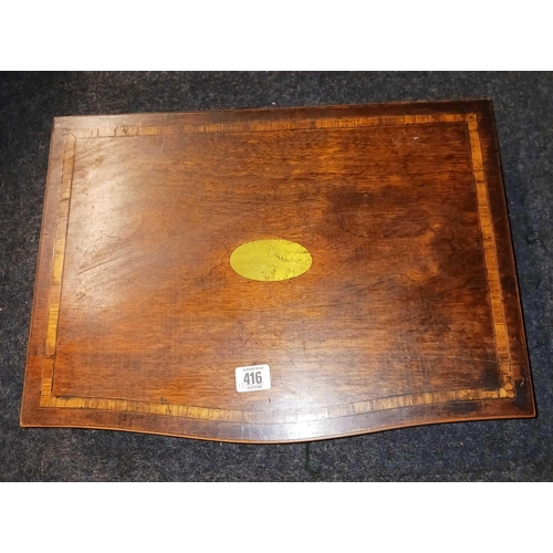 416 - INLAID CUTLERY BOX & CUTLERY