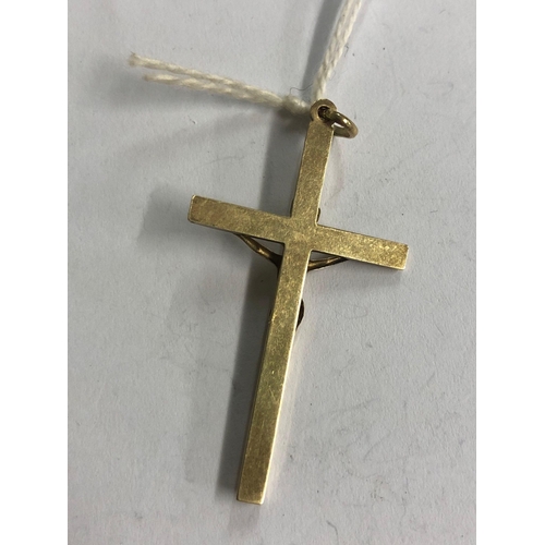 743 - A GOOD 9ct GOLD CRUCIFIX, 1.9g